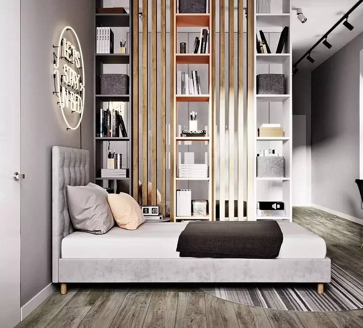 Little Bedroom Diseño 12 m²: 3 Opcións de deseño e 65 fotos 7933_103