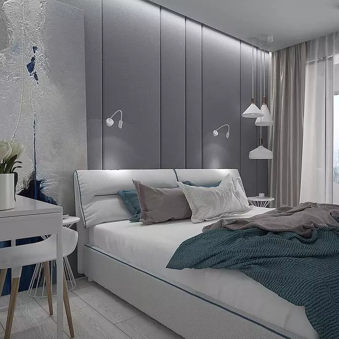 Diseño de dormitorio pequeño 12 m2: 3 opciones de diseño y 65 fotos 7933_13