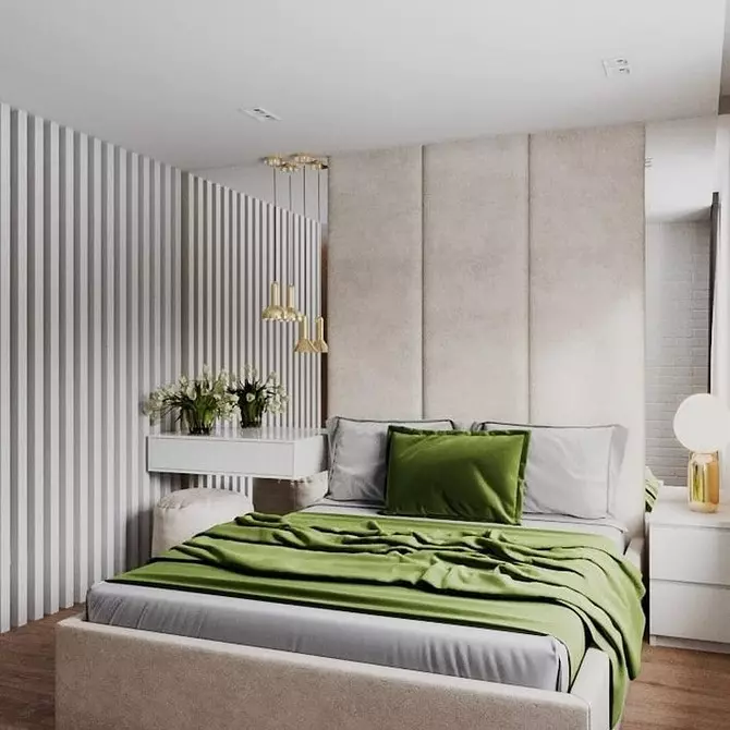 Diseño de dormitorio pequeño 12 m2: 3 opciones de diseño y 65 fotos 7933_19