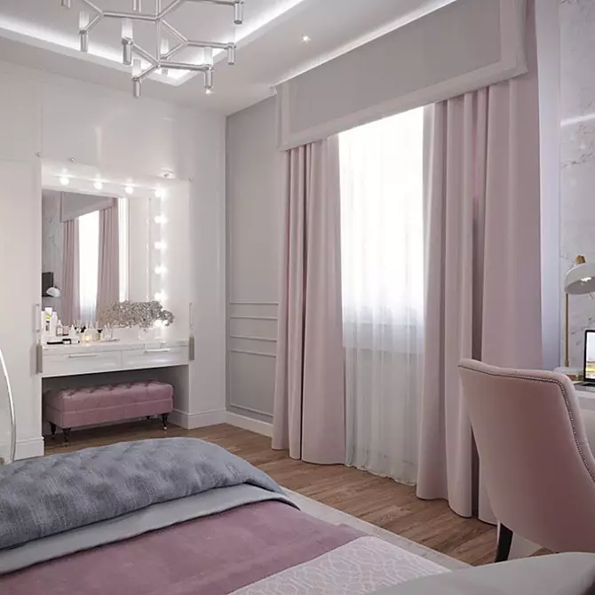 I-Little Bedroom Design 12 SQ.m: Izinketho zesakhiwo ezi-3 nezithombe ezingama-65 7933_32