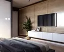 Dizajn u maloj spavaćoj sobi 12 m²: 3 Opcije izgleda i 65 fotografija 7933_98