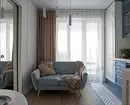 Alla finestra, vicino al tavolo e altre 3 comode opzioni di alloggio nel divano in un piccolo soggiorno-soggiorno 7942_31
