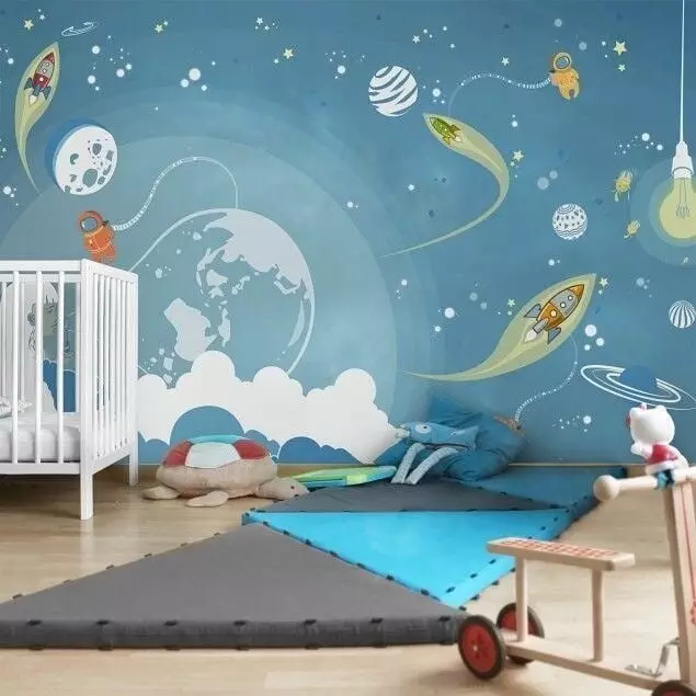 A falak festése a gyermekszobában: az eredeti ötletek, amelyeket végre lehet hajtani 8013_23