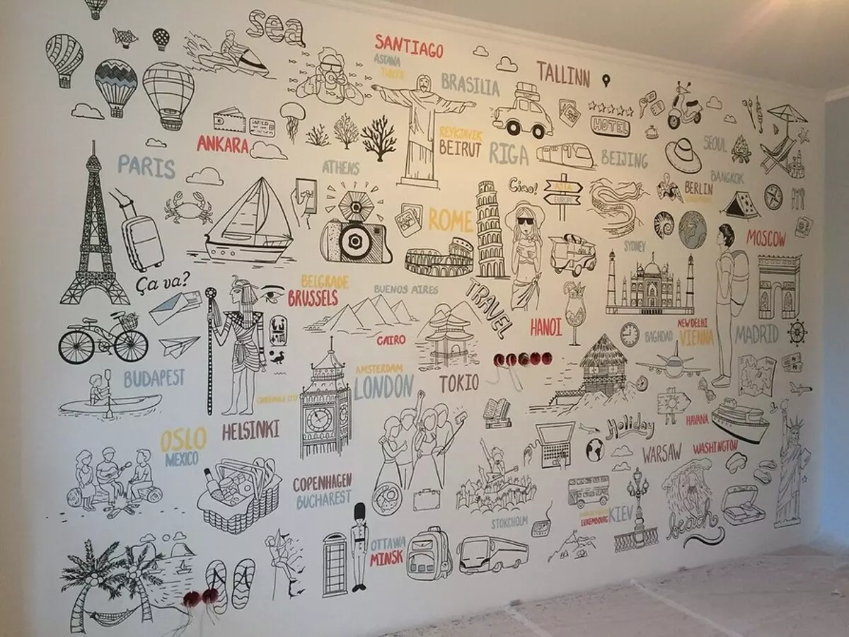 Розпис стін в дитячій кімнаті: оригінальні ідеї, які можна втілити самому 8013_67
