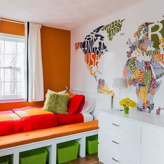 Slikanje stene v otroški sobi: izvirne ideje, ki jih lahko izvajajo 8013_74