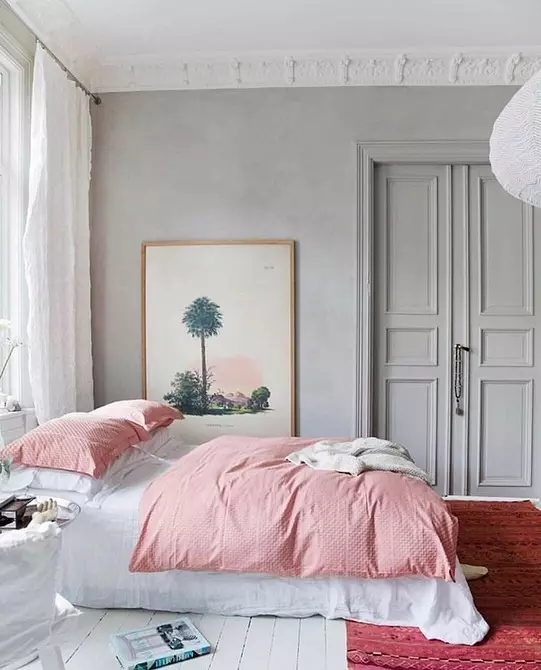 थोरै बेडरूमको लागि 6 उत्तम र color समाधानहरू 8055_90