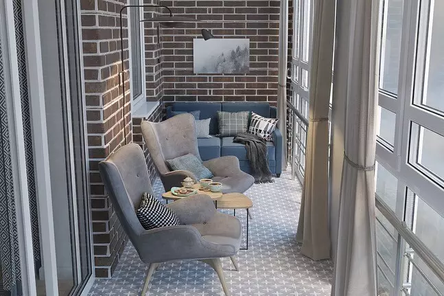 Loft Balcony Design: Sådan laver du et lille rum korrekt 8059_41