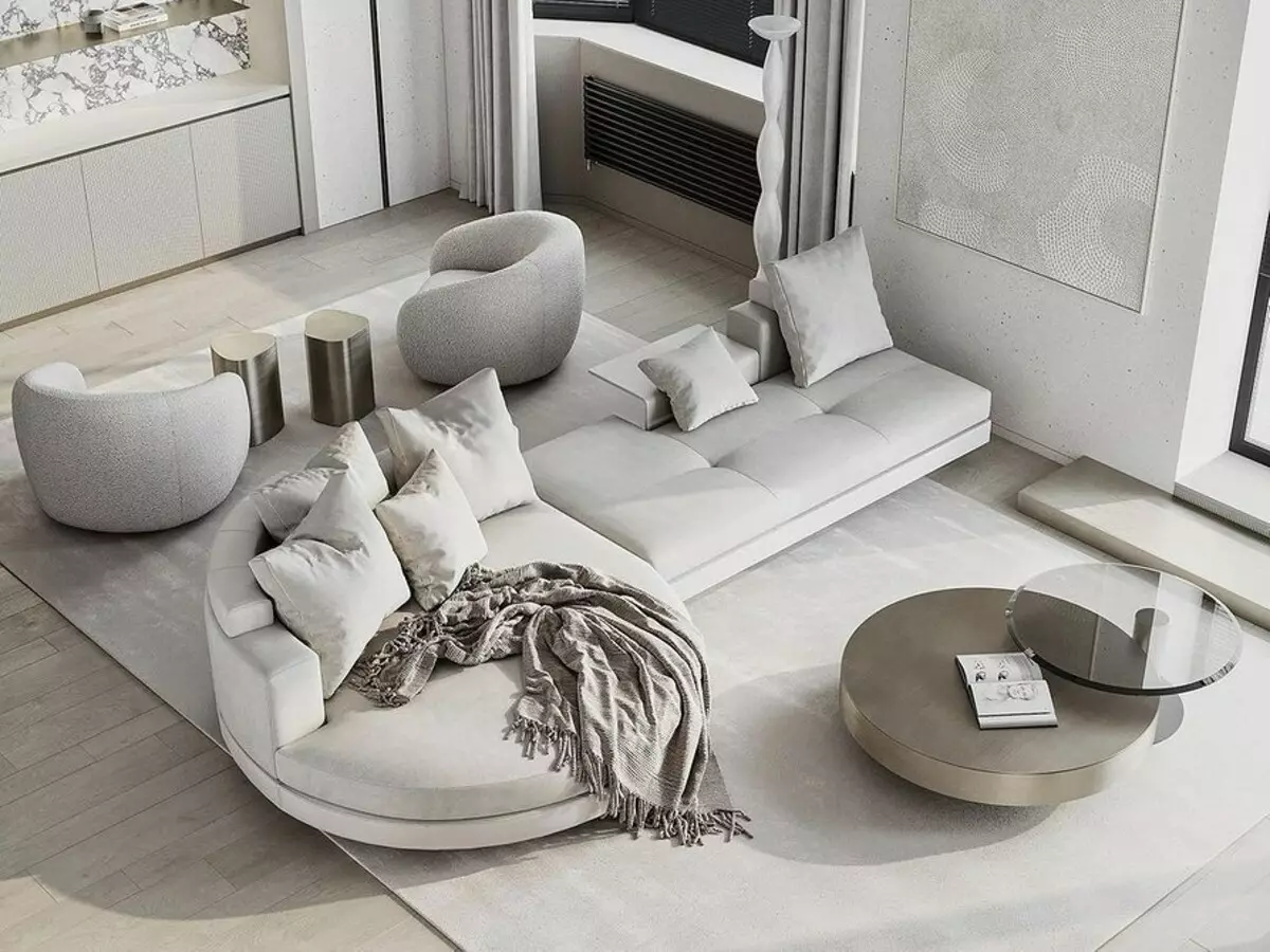 Risk or not? White sofa in the interior (35 photos) 80_11