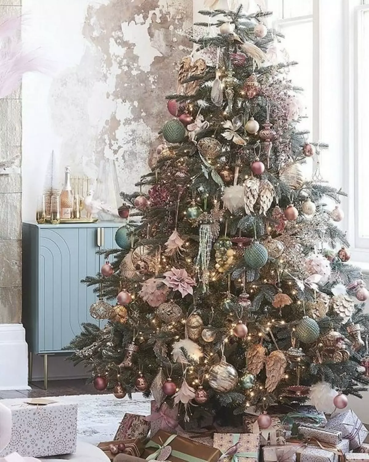 Noel ağacının dekorasyonunda 6 Antitrands ve yeni yıl için evin dekorasyonu 811_31