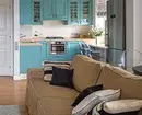 How to create a bright kitchen design of turquoise color and prevent errors? 8228_161