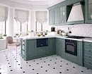 چگونه برای ایجاد یک طراحی آشپزخانه روشن از رنگ فیروزه ای و جلوگیری از خطاها؟ 8228_30