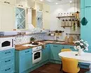 Kuinka luoda kirkkaan keittiön muotoilu turkoosi väri ja estää virheitä? 8228_63