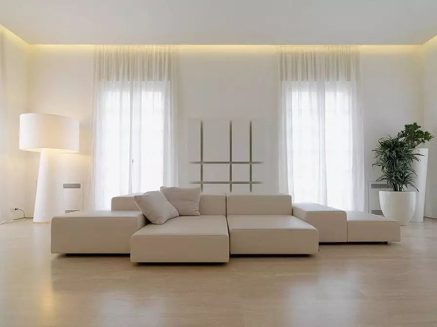 Reka bentuk ruang tamu dalam gaya berteknologi tinggi: Bagaimana untuk menjadikannya lebih selesa? 8235_134