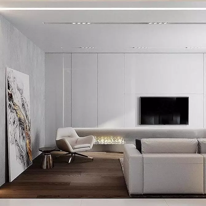 Dizaina dzīvojamā istaba augsto tehnoloģiju stilā: kā padarīt to ērtāku? 8235_57