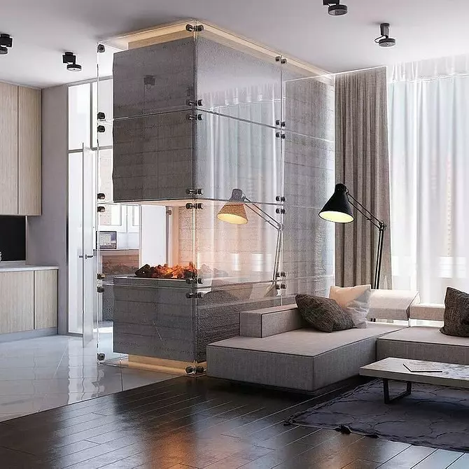 Dizaina dzīvojamā istaba augsto tehnoloģiju stilā: kā padarīt to ērtāku? 8235_60