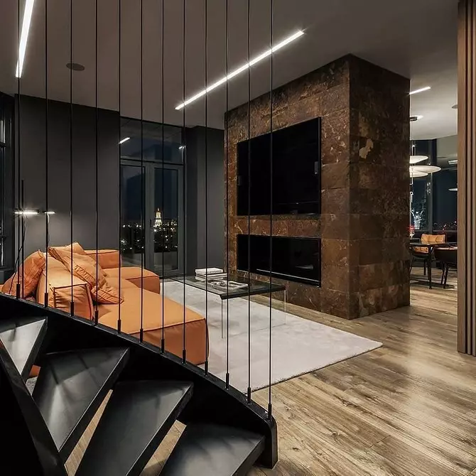 Dizaina dzīvojamā istaba augsto tehnoloģiju stilā: kā padarīt to ērtāku? 8235_66