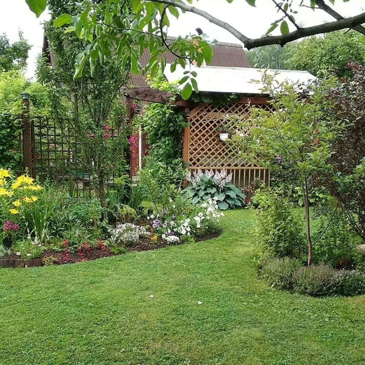 Jak udělat malou zahradu vizuálně prostorný: 10 inteligentní techniky 8245_20