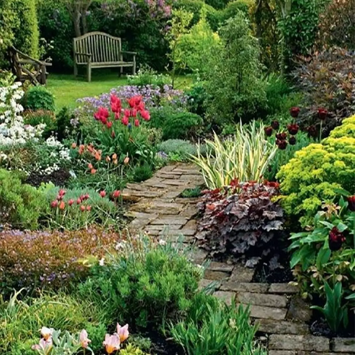 Küçük bir bahçeyi görsel olarak geniş yapılır: 10 Akıllı Teknik 8245_62