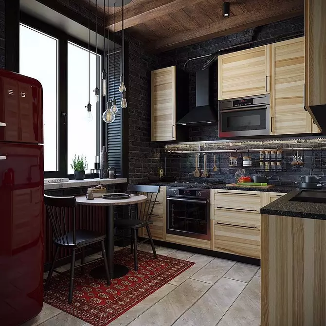 Como crear un fermoso deseño de cociña en estilo loft en calquera cadrado 8273_102