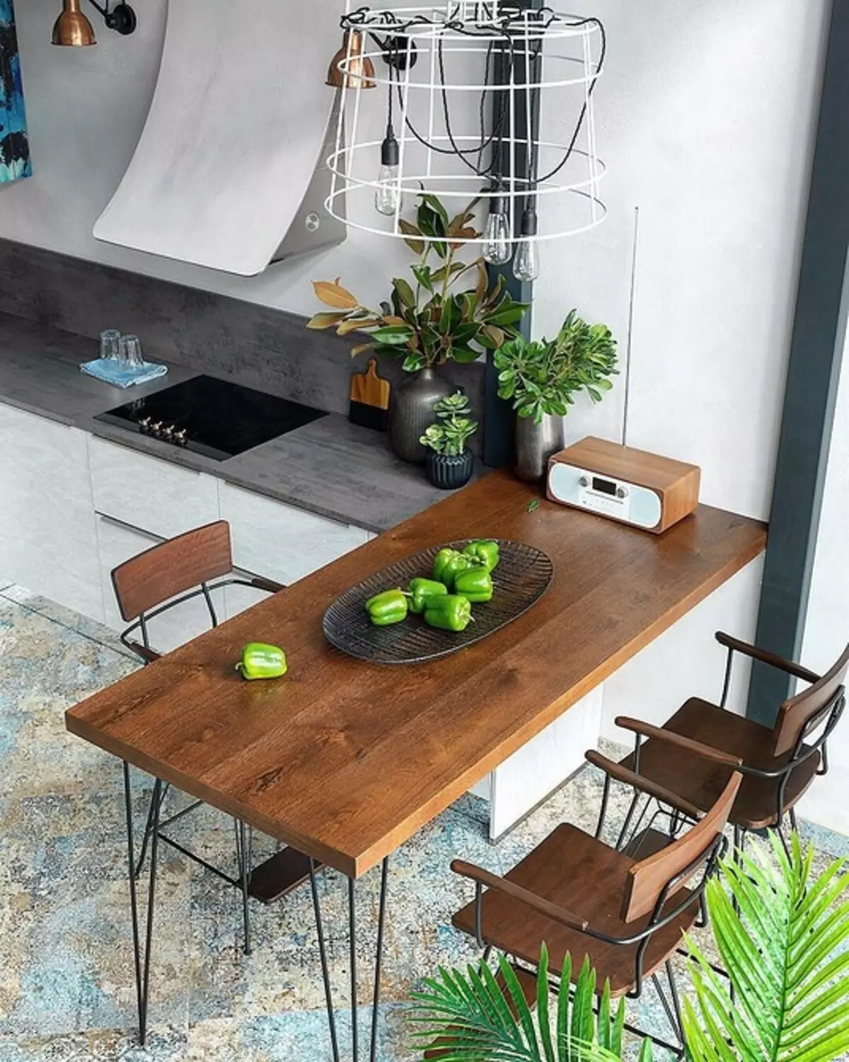 How to create a beautiful design of cuisine in Loft style on any square 8273_122