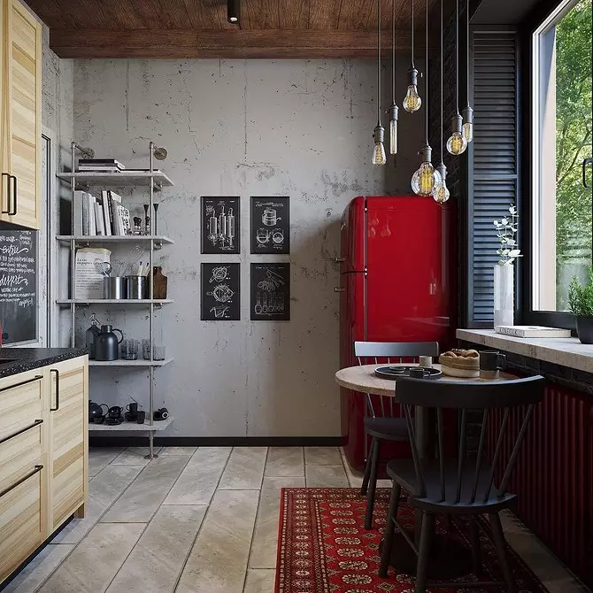 Como criar um belo design de cozinha em estilo loft em qualquer quadrado 8273_41