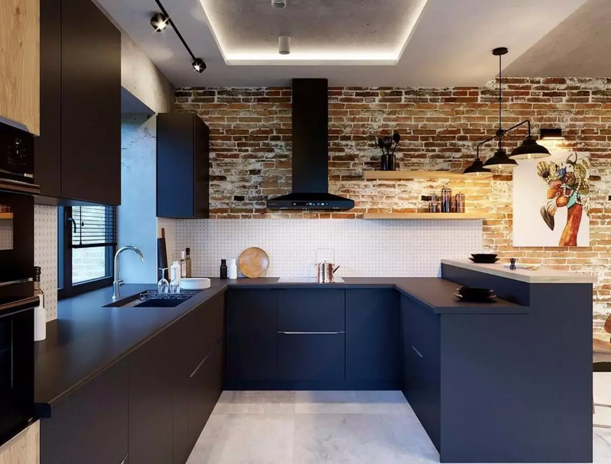 How to create a beautiful design of cuisine in Loft style on any square 8273_82