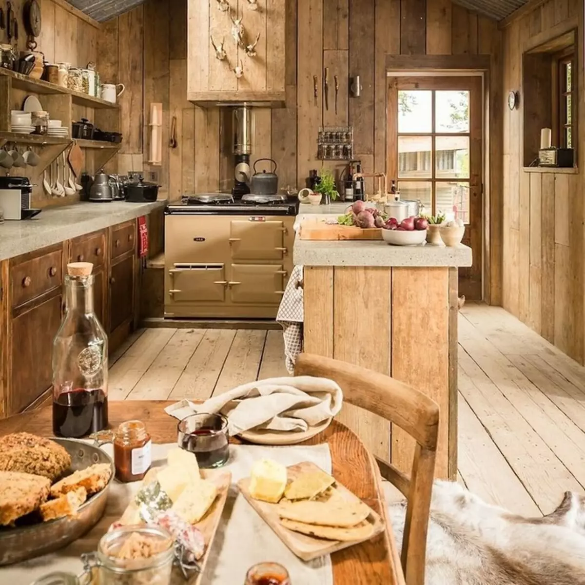 Дизайн кухні в дерев'яному будинку (66 фото) 8281_20