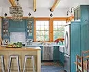 Kuchyňský design v dřevěném domě (66 fotografií) \ t 8281_32