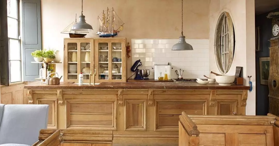 طراحی آشپزخانه در خانه های چوبی (66 عکس) 8281_43