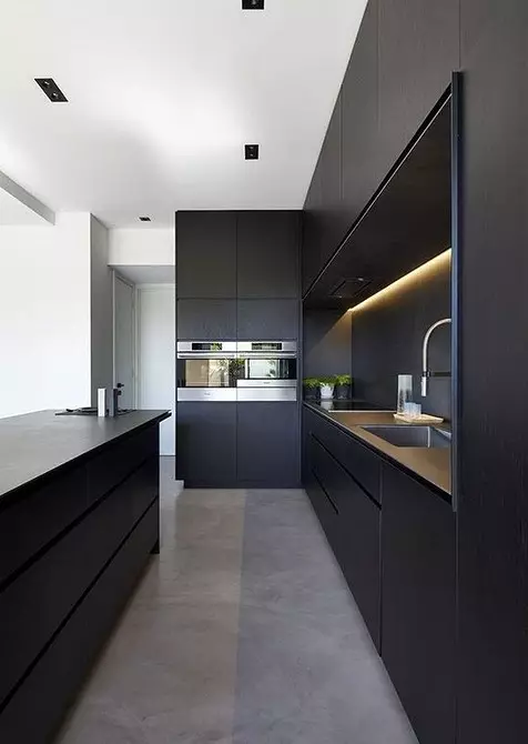 Kitchen Design katika style high-tech (66 picha) 8302_35