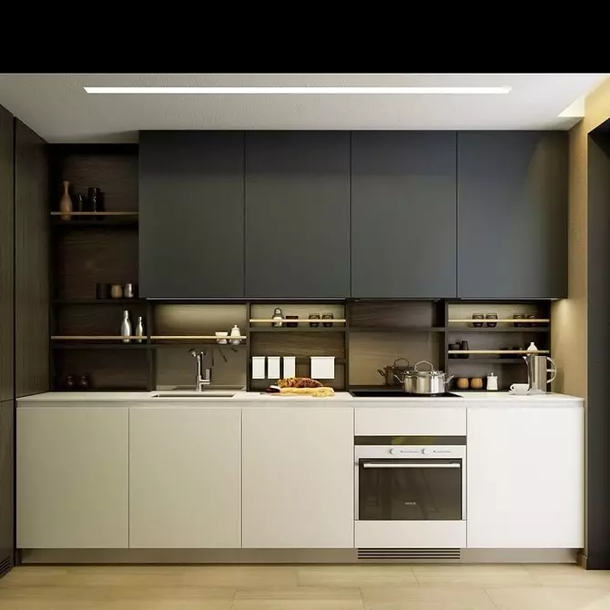 黒と白のキッチンのデザイン：80対照と非常にスタイリッシュなアイデア 8339_106