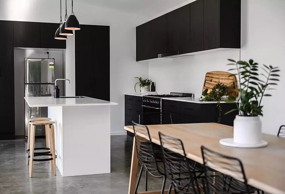 طراحی آشپزخانه سیاه و سفید: 80 کنتراست و ایده های بسیار شیک 8339_129