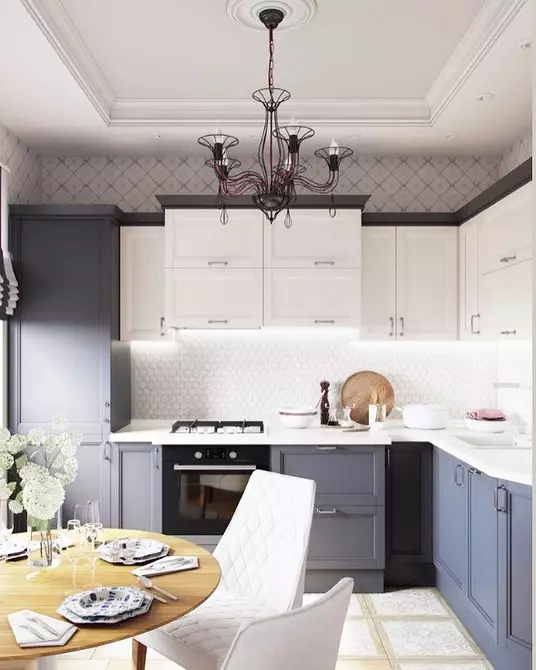 سیاہ اور سفید باورچی خانے کے ڈیزائن: 80 متضاد اور بہت سجیلا خیالات 8339_162