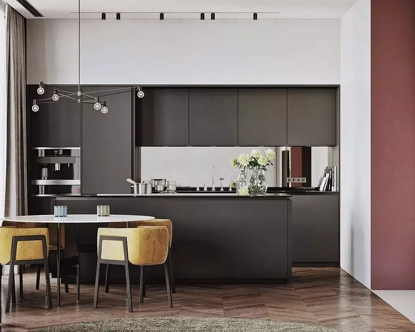 طراحی آشپزخانه سیاه و سفید: 80 کنتراست و ایده های بسیار شیک 8339_25