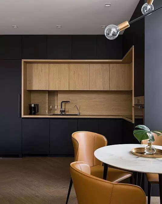 काळा आणि पांढरा स्वयंपाकघर डिझाइन: 80 विरोधाभास आणि अतिशय स्टाइलिश कल्पना 8339_50