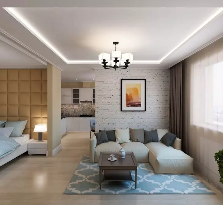 We declared the design of the bedroom of 18 square meters. m in 4 steps 8350_33
