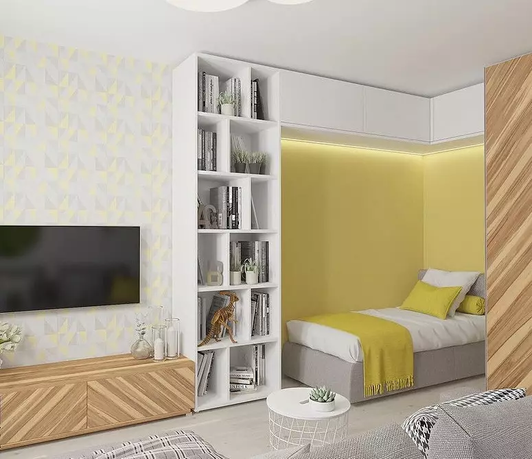 Vi erklærede design af soveværelset på 18 kvadratmeter. m i 4 trin 8350_47