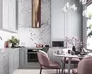 Nhà bếp màu trắng xám: Mẹo về thiết kế phù hợp và 70 ví dụ 8364_121