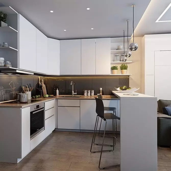 灰白色厨房：适当设计的提示和70个例子 8364_19