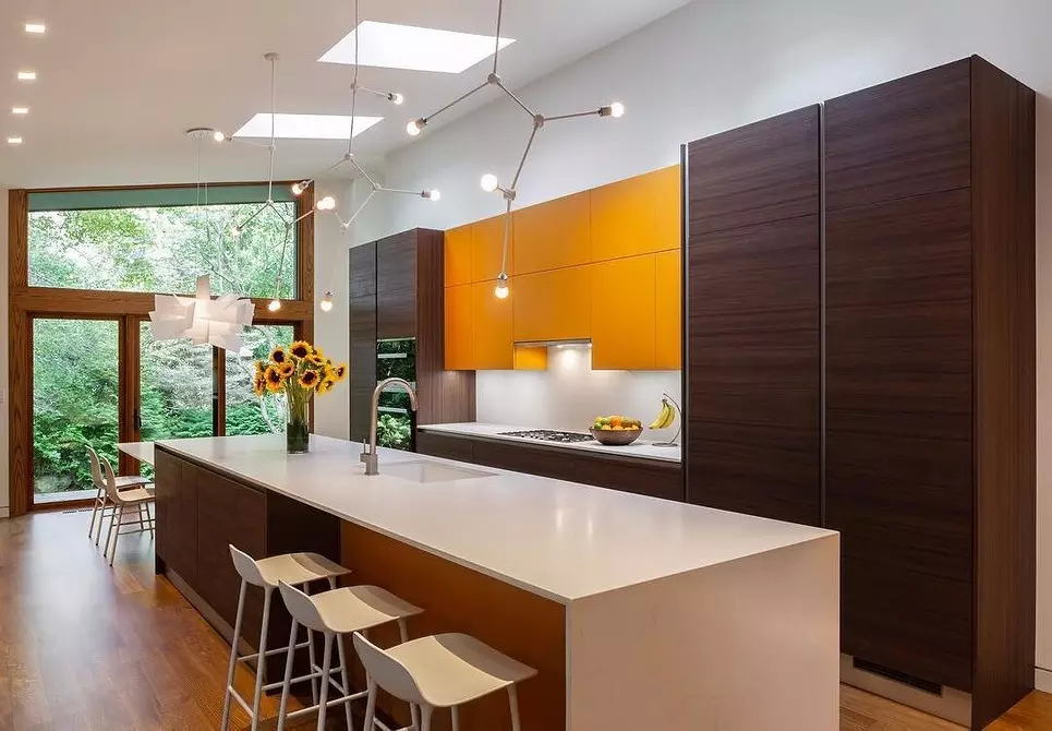 Orange kitchen in the interior: We disassemble the pros, cons and successful color combinations 8372_44