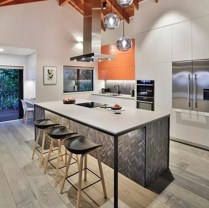 Orange kitchen in the interior: We disassemble the pros, cons and successful color combinations 8372_60