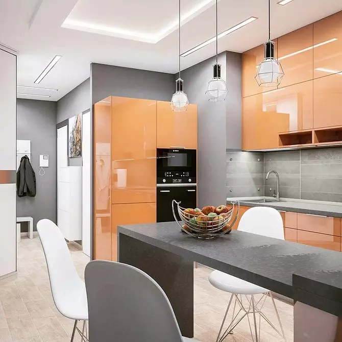 Orange kitchen in the interior: We disassemble the pros, cons and successful color combinations 8372_93