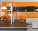 Kuzhinë portokalli në brendësi: Ne çmontojmë pro, kundër dhe kombinime të suksesshme të ngjyrave 8372_98