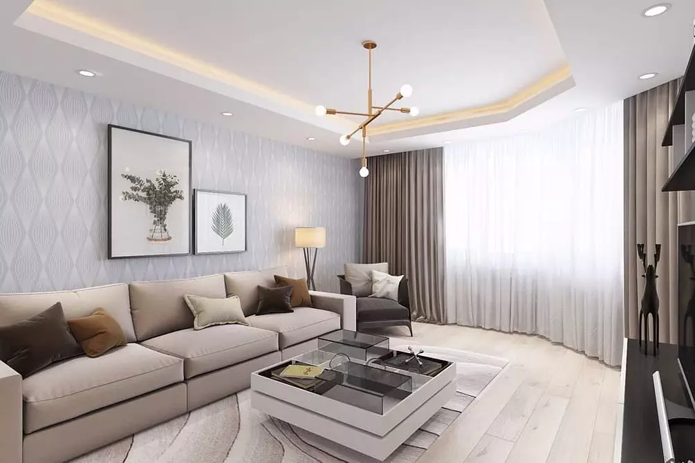 Interiérový obývací pokoj v soukromém domě: Vytvořte pokoj krásně a funkčně 8382_53