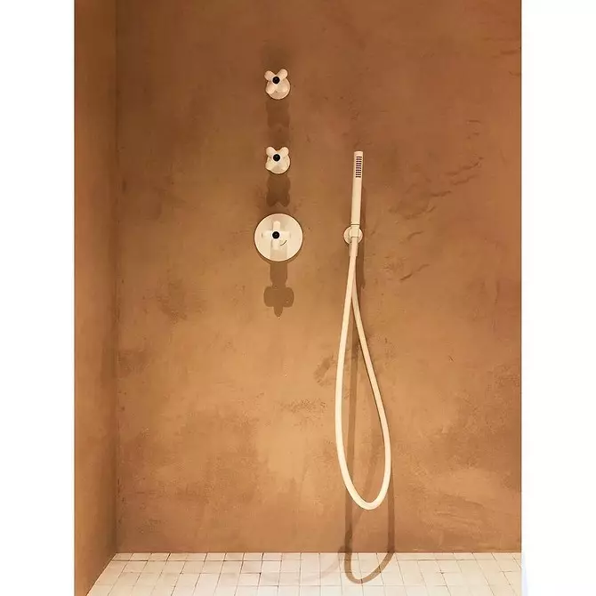 टाइल्स को छोड़कर बाथरूम द्वारा अलग किया जा सकता है: 9 व्यावहारिक और सुंदर सामग्री 8386_37