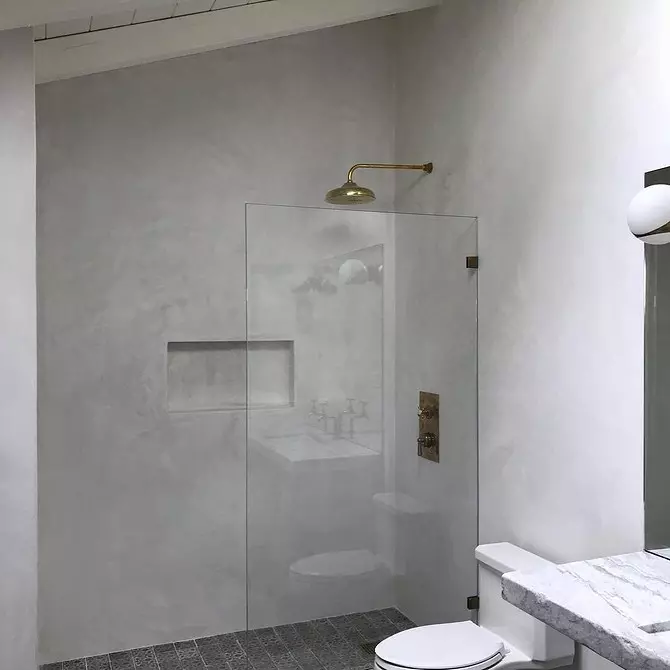 What can be separated by bathroom, except for tiles: 9 practical and beautiful materials 8386_38