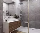 Hvad kan adskilles af badeværelset, undtagen fliser: 9 praktiske og smukke materialer 8386_65