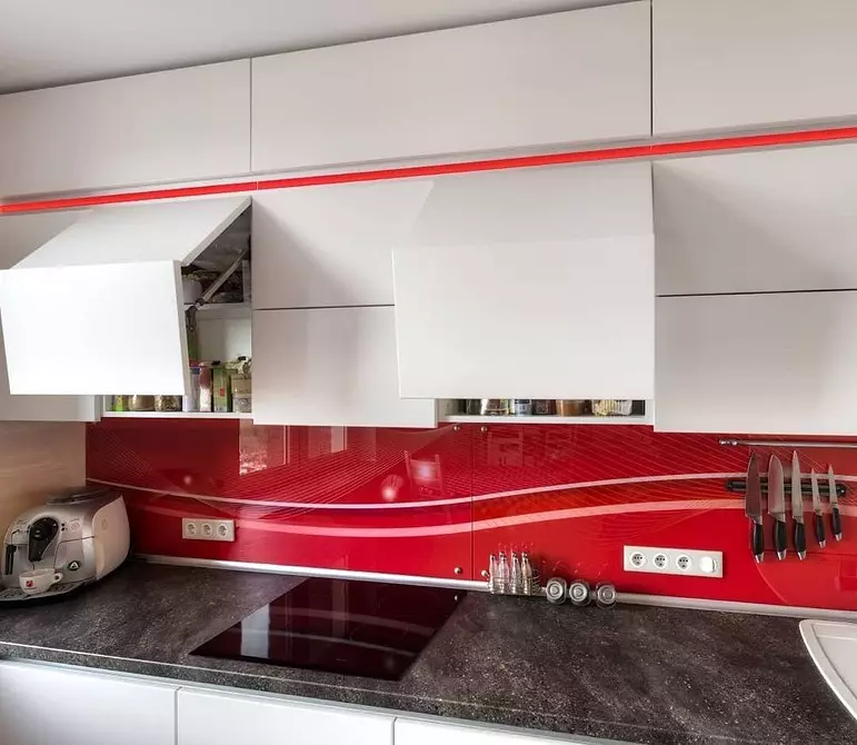 Červená kuchyňský design: 73 příkladů a interiérových tipů 8392_114