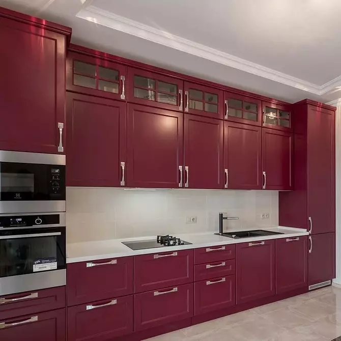 Desain Dapur Merah: 73 Contoh dan Tip Desain Interior 8392_127