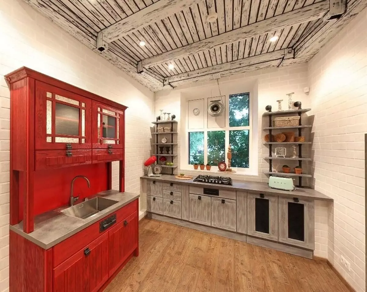 Designul bucătăriei roșii: 73 exemple și sfaturi de design interior 8392_140